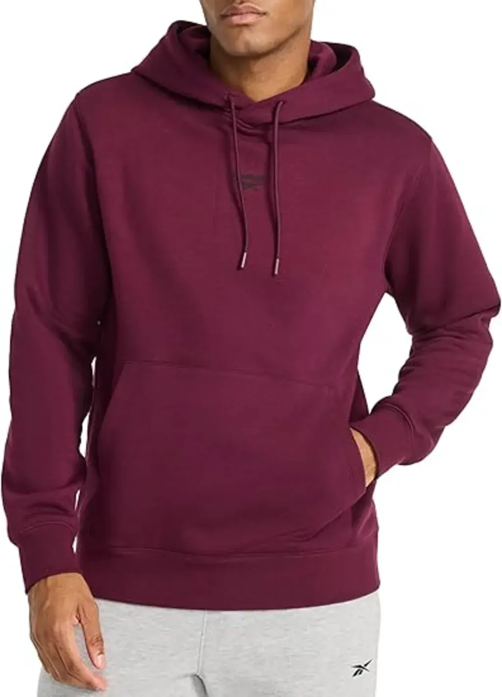 Reebok Men’s Finisher Hoodie, Standard Fit, Midweight Cotton-Poly Fleece Fabric overlay