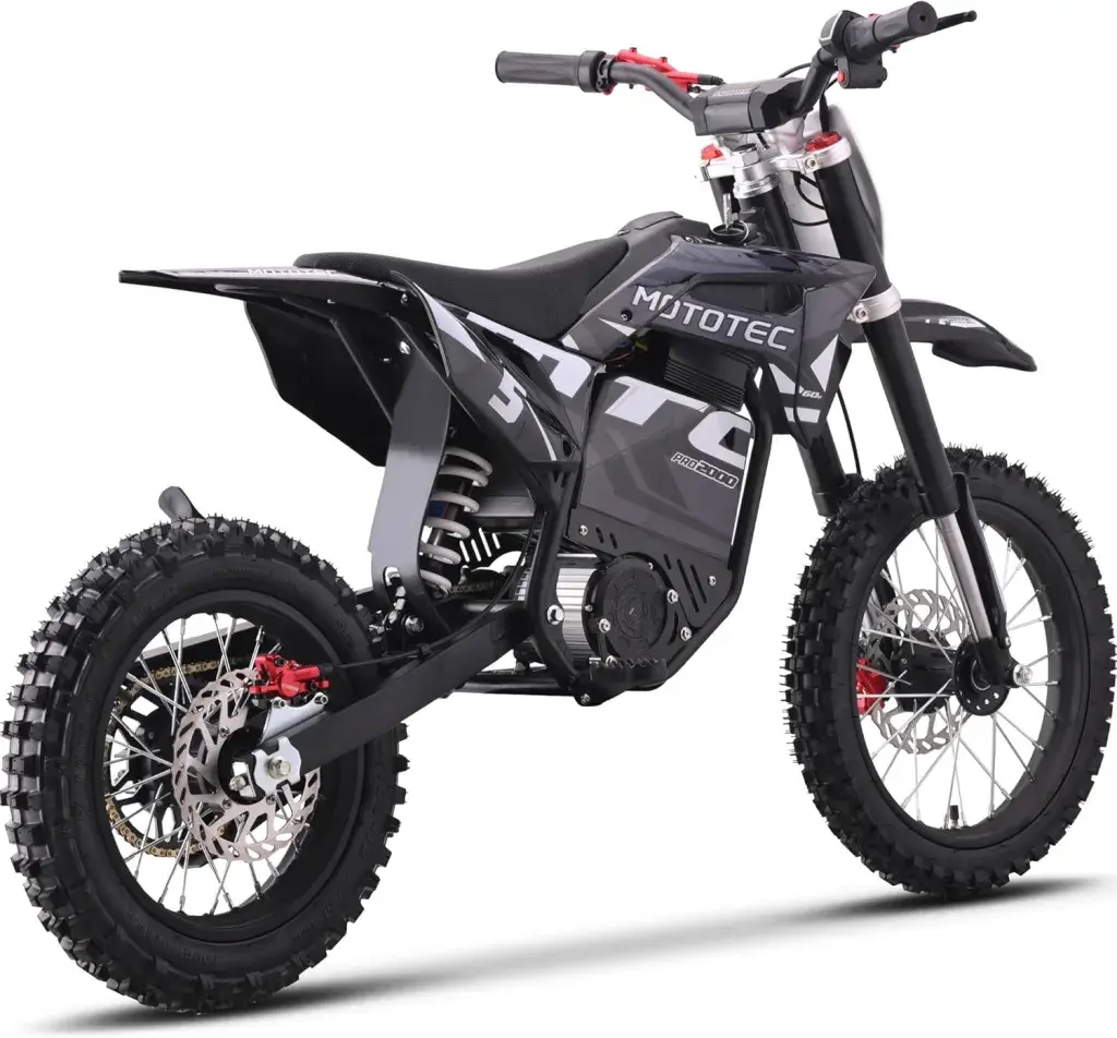 MotoTec 60v 2000w Pro Electric Dirt Bike Lithium Grey