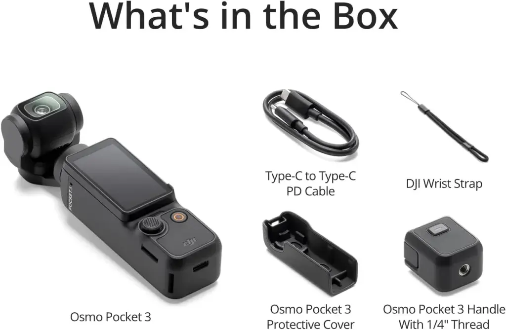 DJI Osmo Pocket 3, Vlogging Cameras with 1'' CMOS & 4K/120fps Vlog Camera, 3-Axis Stabilization, Fast Focusing, Face/Object Tracking, Digital Vlogging Camera for YouTube