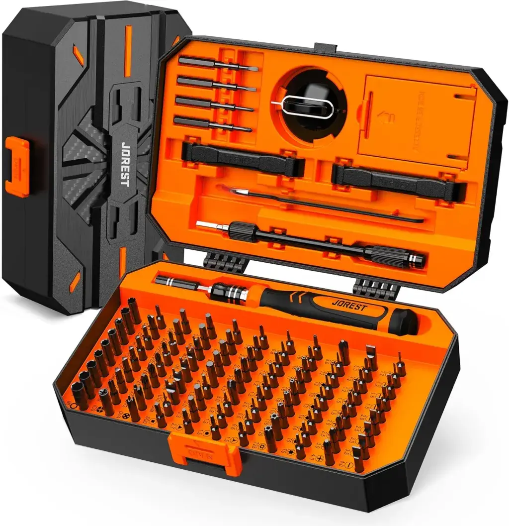 JOREST 59Pcs Small Precision Screwdriver Set with Torx T5, T6, T8, Mini Repair Tool Kit for Macbook, Computer, Laptop, iPhone, PS4 PS5, Xbox, Switch, Eyeglasses, Watch, PC, Ring Doorbell, Electronic