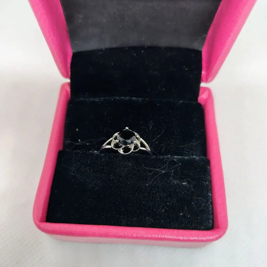 Crystal Bloom Silver Ring overlay