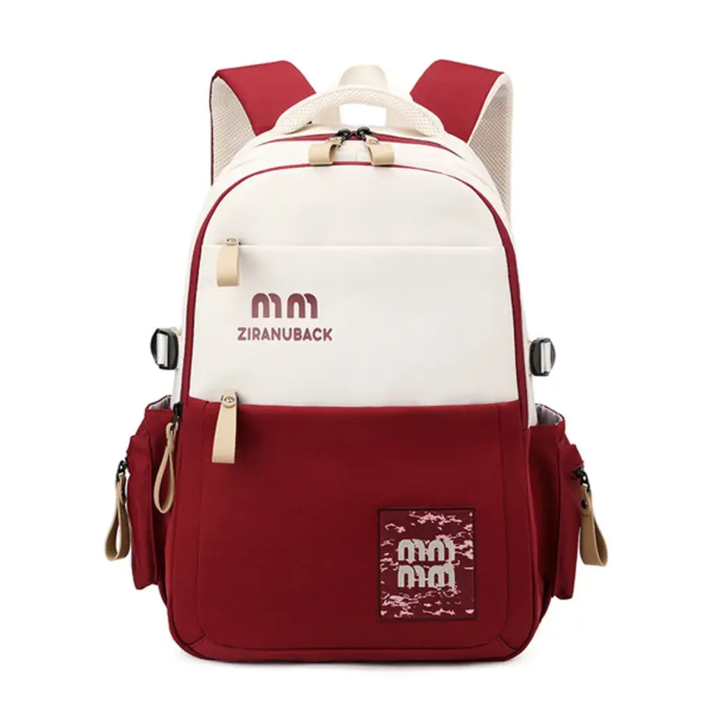Simple Casual Backpacks (Black, Red) overlay