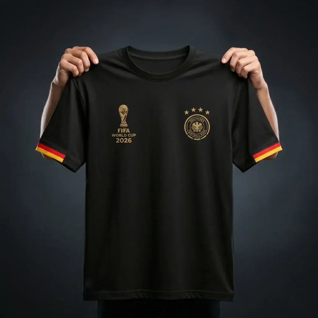 Premium Germany Fan Edition Drop Shoulder Black Color overlay