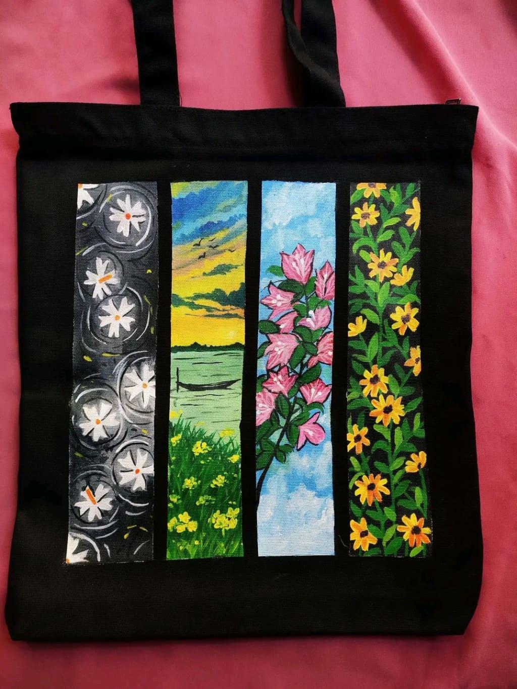  Handpainted Tote Bag
