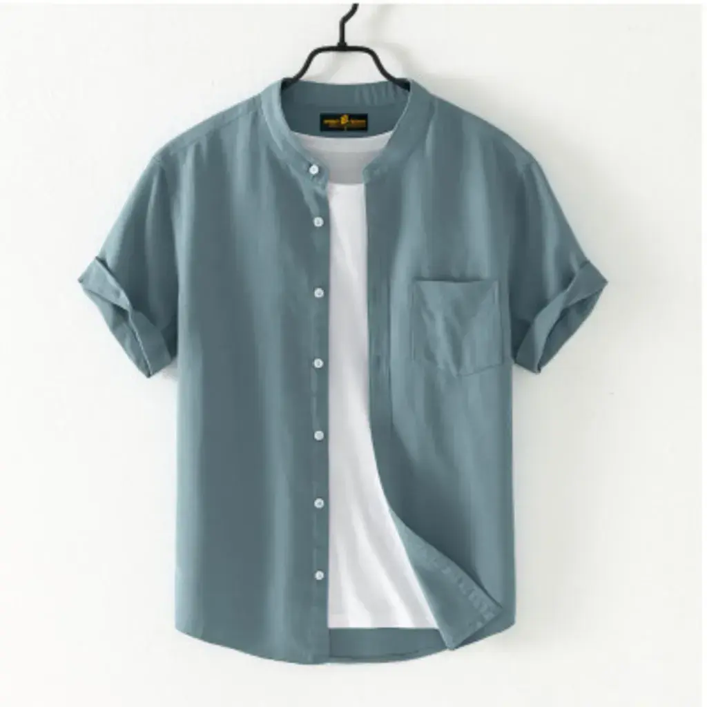 Fashionable half-sleeve shirt for men overlay