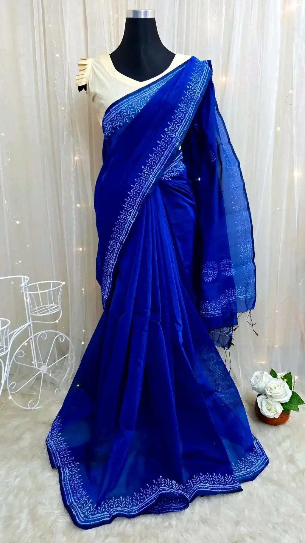 Handpainted Saree overlay