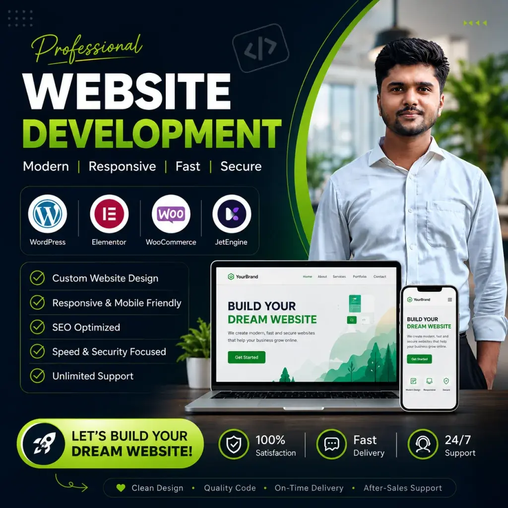 I will design a modern responsive WordPress website