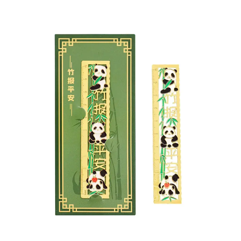 Cute Panda Metal Bookmark Ruler