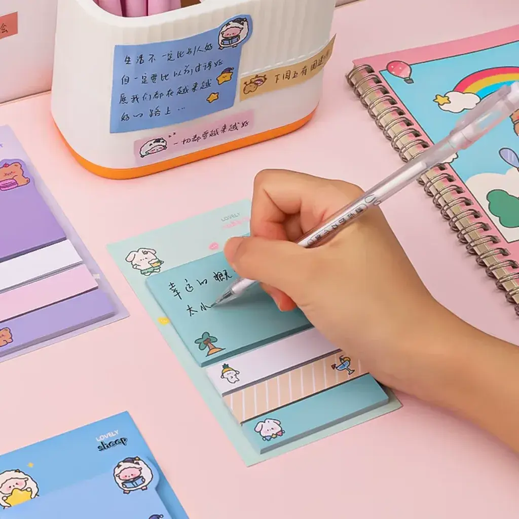 Cartoon Index Sticky Notes overlay