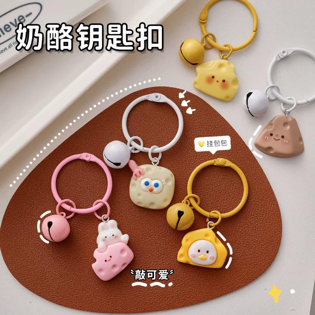 Ins Rabbit Cheese Keychain