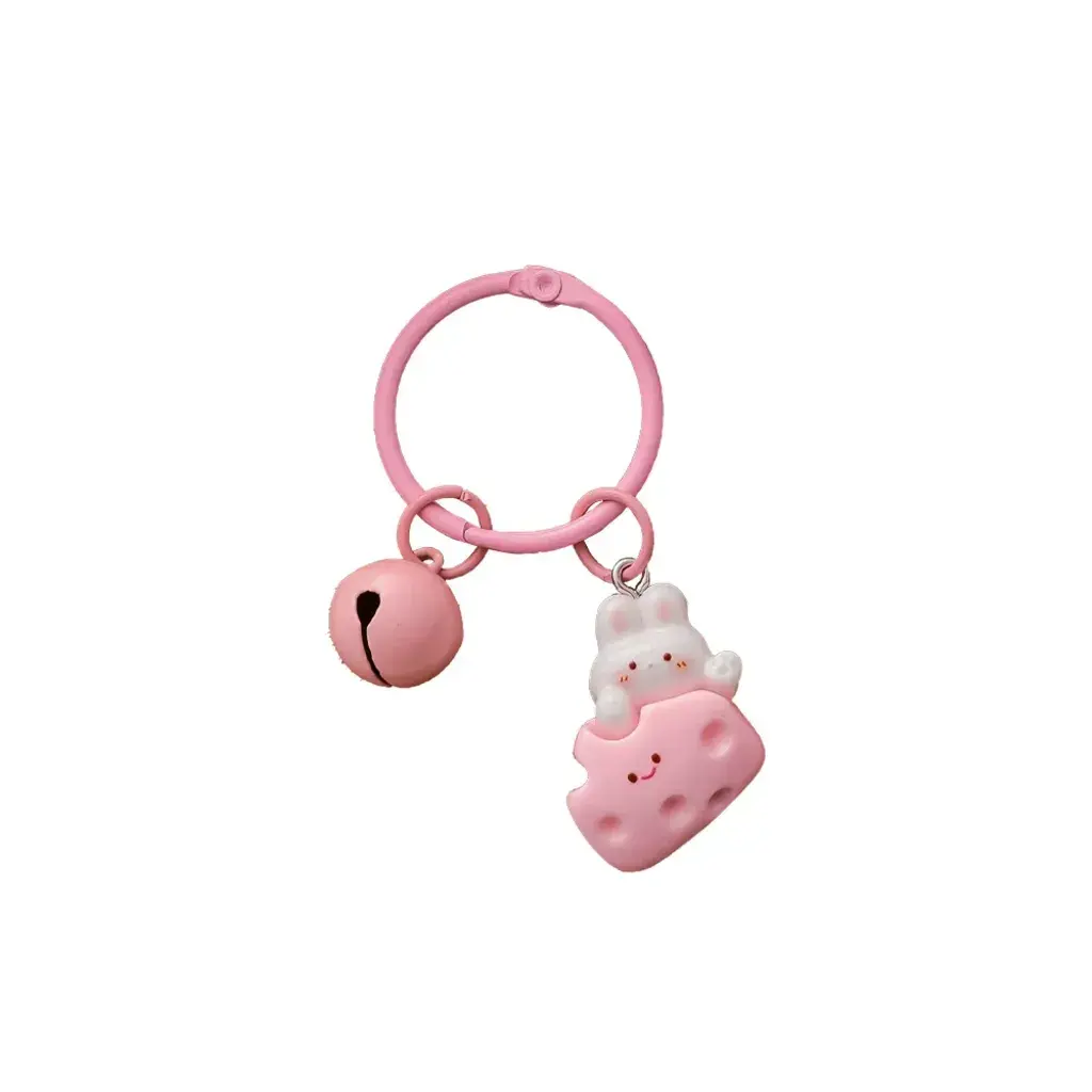 Ins Rabbit Cheese Keychain overlay